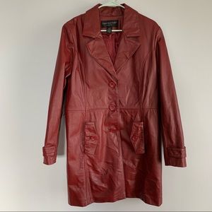 Centigrade Burgundy Leather Jacket 